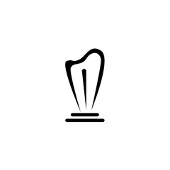 Trophy cup champion award logo design