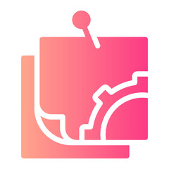 sticky notes gradient icon