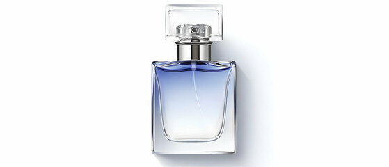 Elegant Square Perfume Bottle With Gradient Blue