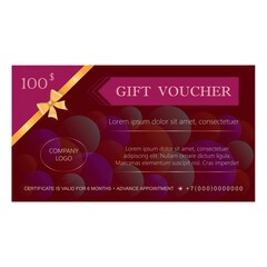 certificate for a product, procedure, service. gift voucher