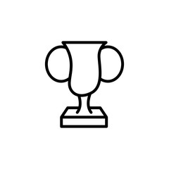 Trophy cup champion award logo design