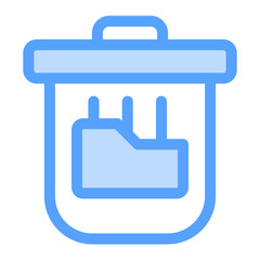 Trash folder icon blue