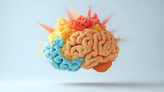 Abstract Colorful Exploding Brain Model