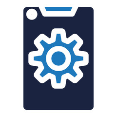 smartphone setting icon blue