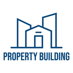 property building flat minimalist logo design