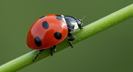 Ladybug on stem