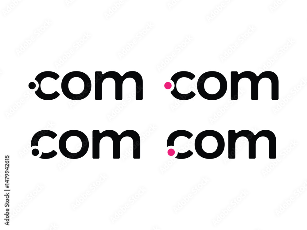 Poster letter dot com symbol icon design vector isolated transparent background