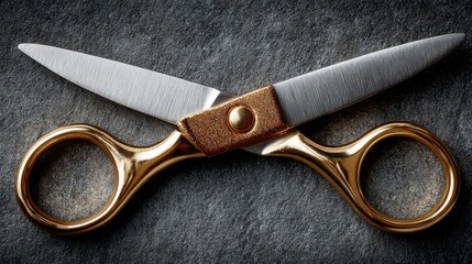 Pair of scissors resting on a table representing the concept of cutting waste to stop unnecessary efforts in work