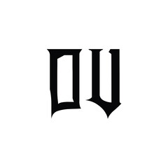 OU monogram logo design letter text name symbol monochrome logotype alphabet character simple logo