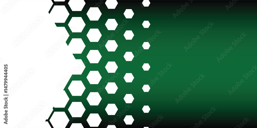 Poster modern geometric futuristic background for banner or presentation or greeting card with green gradie