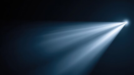 Illuminating light beam piercing through the darkness representing hope and targeted return on investment strategy