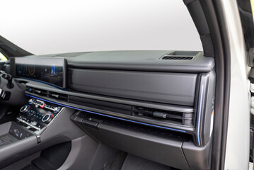 Central console of a large sports SUV 