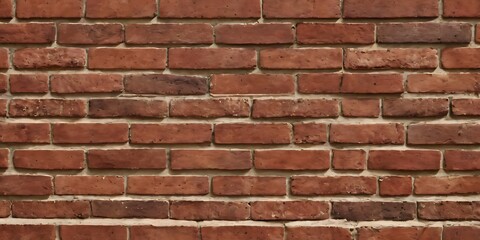 Obraz premium Seamless Rustic Red Brick Wall Texture – Weathered Vintage Surface