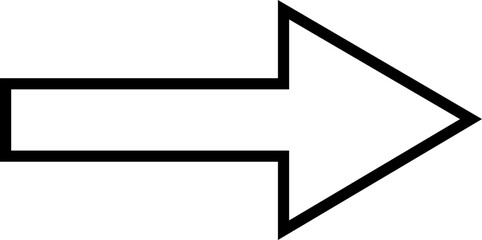 Fototapeta premium Arrows icon in line Arrow sign isolated on transparent background
