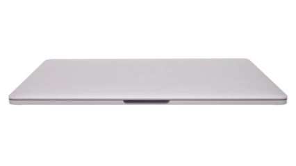 Laptop on transparent background.