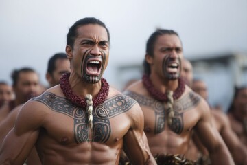 A traditional Maori haka at a cultural festival