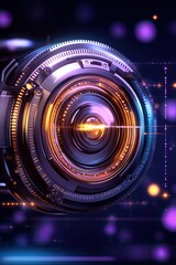 Futuristic Printer Silhouette with Visual Effects