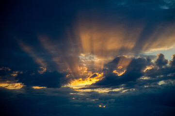 Fototapeta premium fire in the sky