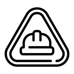 security helmet line icon