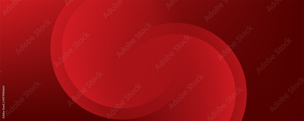 Poster red abstract background. dynamic shapes composition.