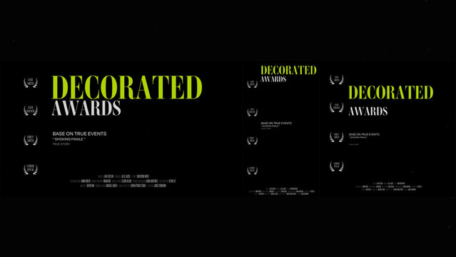 Cinematic Film Title Card, Movie Poster Typography Overlay 253 | Fully Modular Editable Layouts & Easy Text Animator Control to Create Custom Text Animations Without KeyFrames