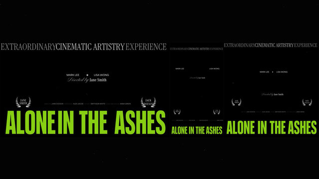 Cinematic Film Title Card, Movie Poster Typography Overlay 254 | Fully Modular Editable Layouts & Easy Text Animator Control to Create Custom Text Animations Without KeyFrames