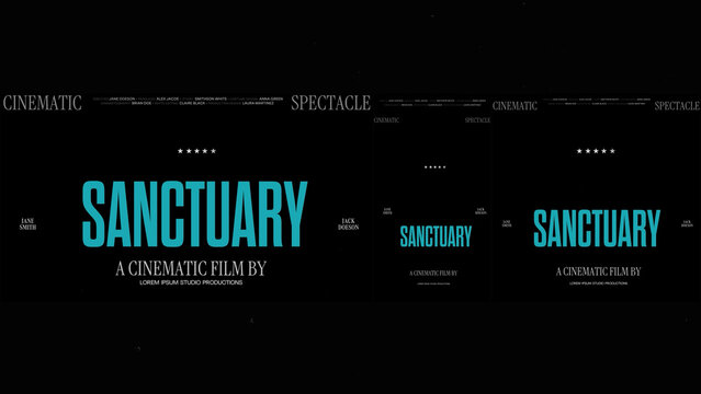 Cinematic Film Title Card, Movie Poster Typography Overlay 255 | Fully Modular Editable Layouts & Easy Text Animator Control to Create Custom Text Animations Without KeyFrames