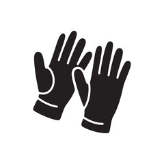 Gloves Silhouette – Black Vector Clipart Design on White Background