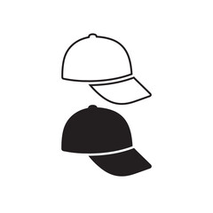 Stylish Cap Silhouette Vector - Black Design on White Background