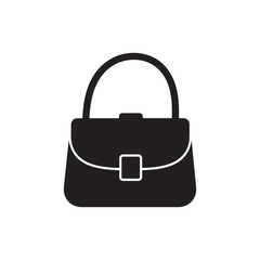 Stylish Clutch Silhouette Vector - Black Color Design on White Background