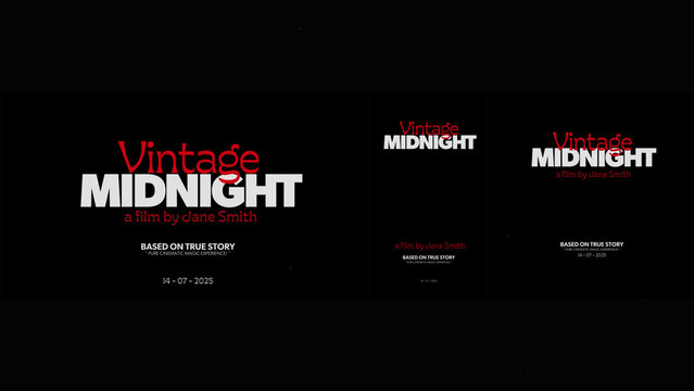 Cinematic Film Title Card, Movie Poster Typography Overlay 277 | Fully Modular Editable Layouts & Easy Text Animator Control to Create Custom Text Animations Without KeyFrames