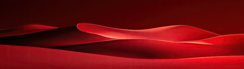 Red desert dunes in motion
