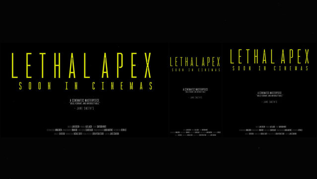 Cinematic Film Title Card, Movie Poster Typography Overlay 284 | Fully Modular Editable Layouts & Easy Text Animator Control to Create Custom Text Animations Without KeyFrames