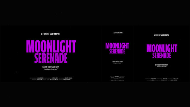 Cinematic Film Title Card, Movie Poster Typography Overlay 290 | Fully Modular Editable Layouts & Easy Text Animator Control to Create Custom Text Animations Without KeyFrames