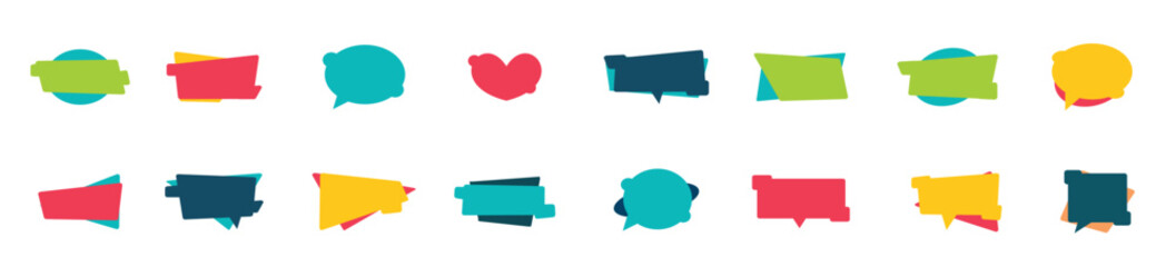 Quotes frames. Quote remark, mention quotations frame and callout text template. Talk remark quotation frames, citation memo or dialog box bubble. Isolated vector symbols set