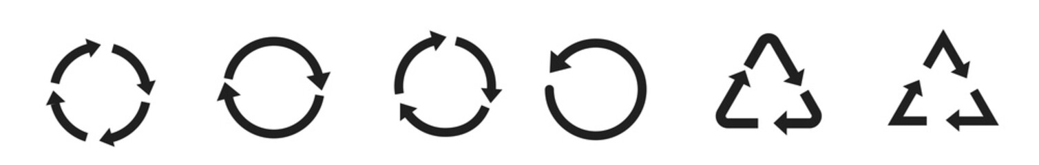 Recycle icon set, vector ecology sign symbol.