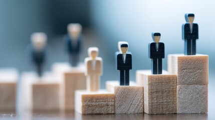 Climbing the Corporate Ladder: A Visual Metaphor for Career Progression and Success in Business