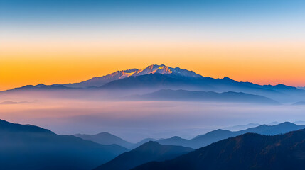 Majestic Mountain Sunrise Panorama