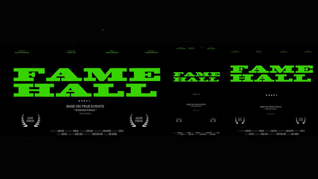 Cinematic Film Title Card, Movie Poster Typography Overlay 299 | Fully Modular Editable Layouts & Easy Text Animator Control to Create Custom Text Animations Without KeyFrames