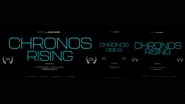 Cinematic Film Title Card, Movie Poster Typography Overlay 300 | Fully Modular Editable Layouts & Easy Text Animator Control to Create Custom Text Animations Without KeyFrames