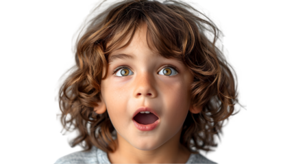 Amazed Child Closeup Portrait.