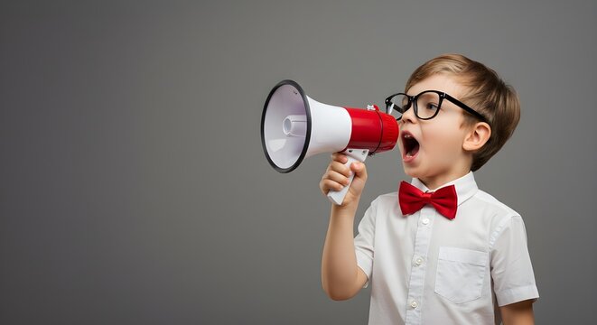 Motivación a través del megáfono de un niño