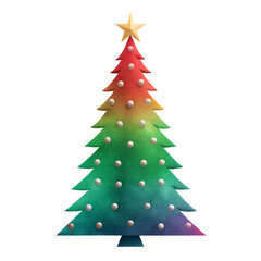 Obraz premium christmas tree isolated on transparent background