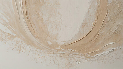Minimal beige and white acrylic texture soft abstract hand painted background for modern design