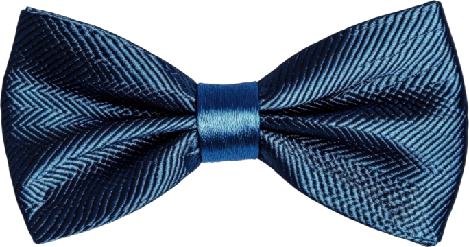 Elegant Dark Blue Bow Tie with Chevron Pattern - Powered by Adobe