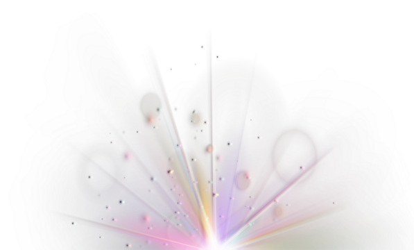 Png sparkle of rainbow light and crystal glow with abstract beam glitter shine prism overlay lens iridescent glare optical flash magic reflection background