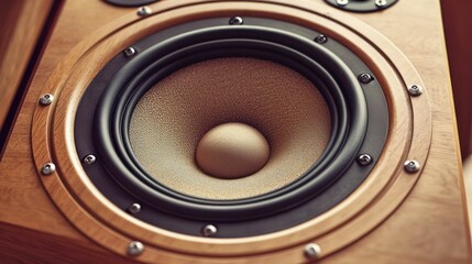 Speaker cone closeup audio equipment