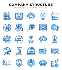 icons set. Company Structure for web. app. vector illustration.