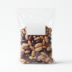 Variety of dry beans packaged for easy storage and culinary use in a clean, minimalistic design