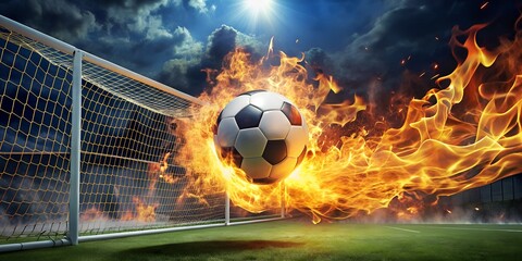 burning soccer ball fire